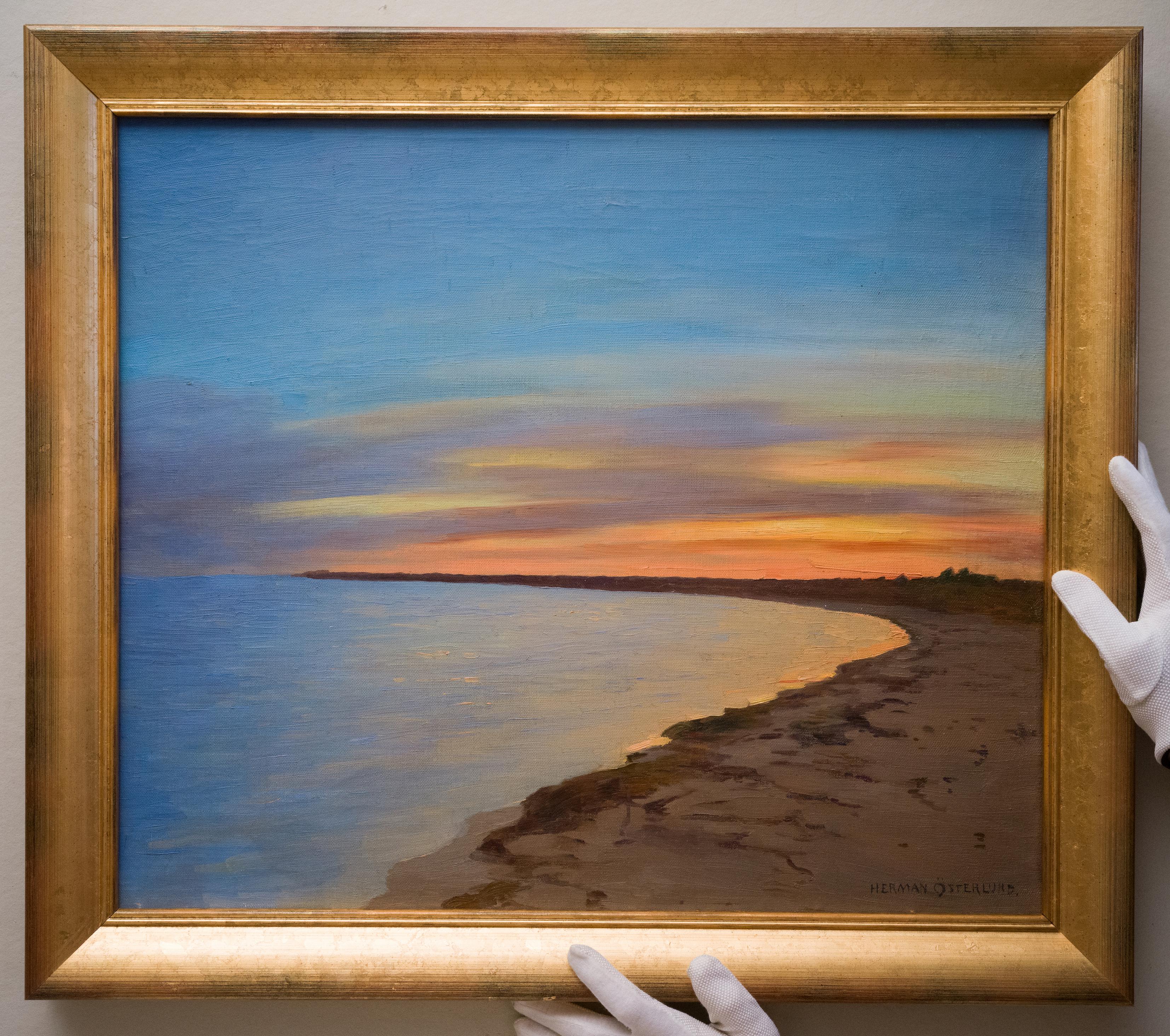 The Beach Curve in the Evening Light des schwedischen Künstlers Herman Österlund, 1920er Jahre im Angebot 2
