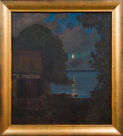The Moonlight by the Lake des schwedischen Künstlers Herman Österlund