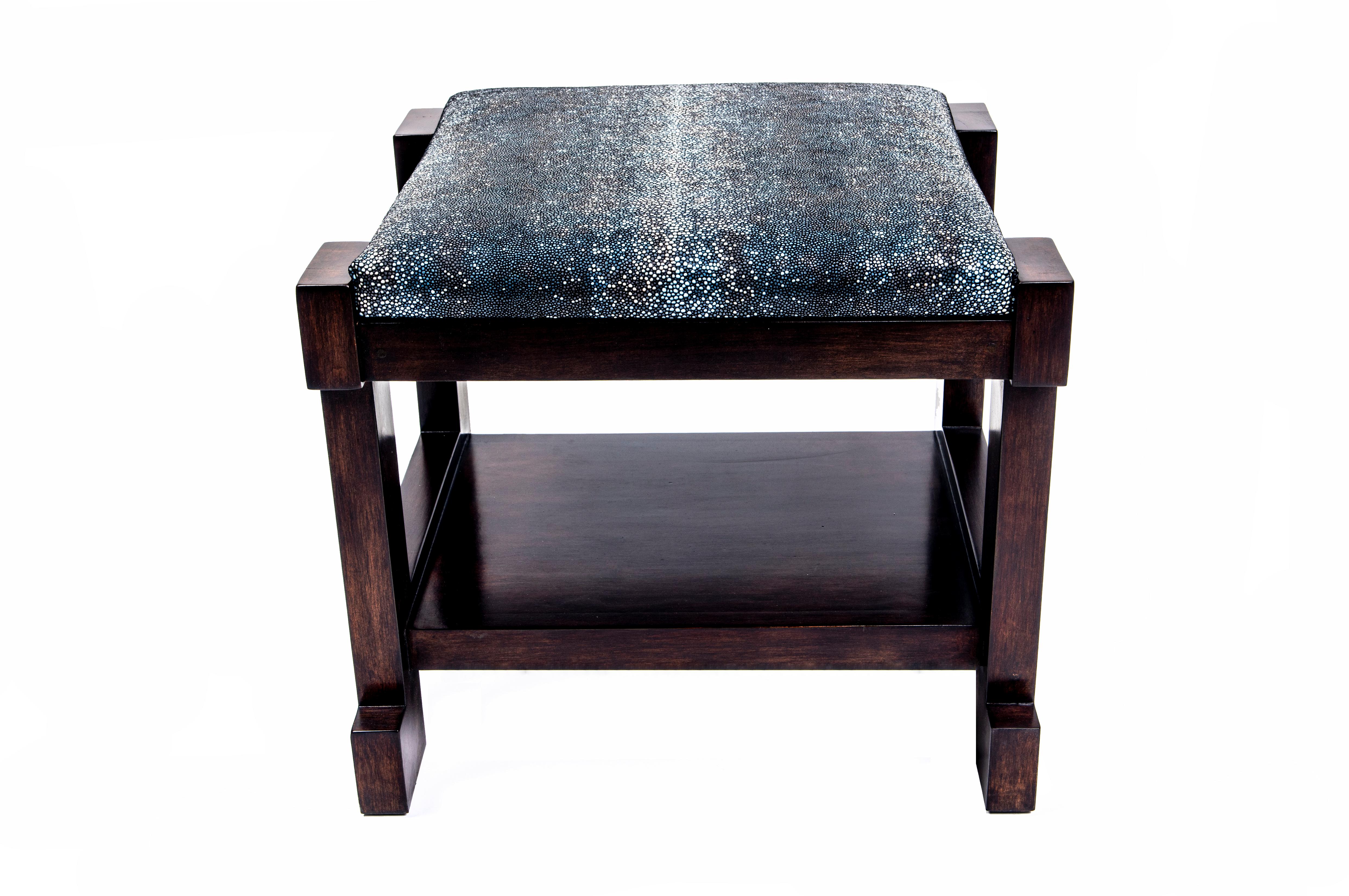 The H design Herman stool is inspired by the timeless design of Hermes. Kick your feet up with this stool, covered in a lavished Fabric with detailing for a amazing visual texture. This handmade stool provides storage underneath for magazines and