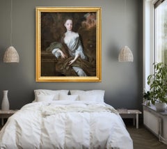Portrait of Lady Tufton Wray (1667-1712), Antique oil on canvas painting, Large