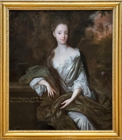 Portrait of Lady Tufton Wray (1667-1712), Antique oil on canvas painting, Large