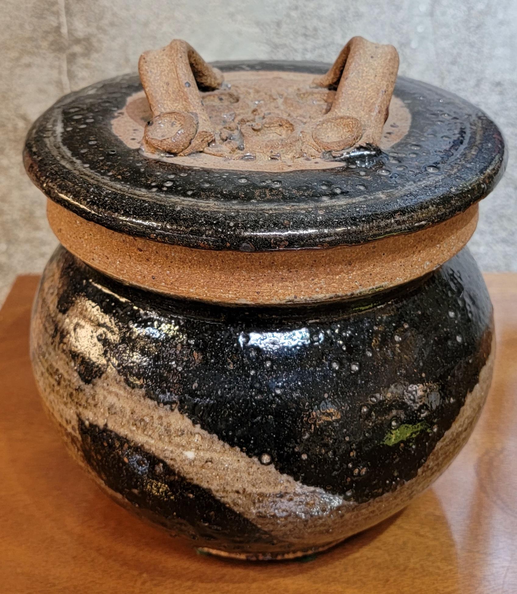 Herman Volz Covered Studio Pot In Good Condition For Sale In Fulton, CA