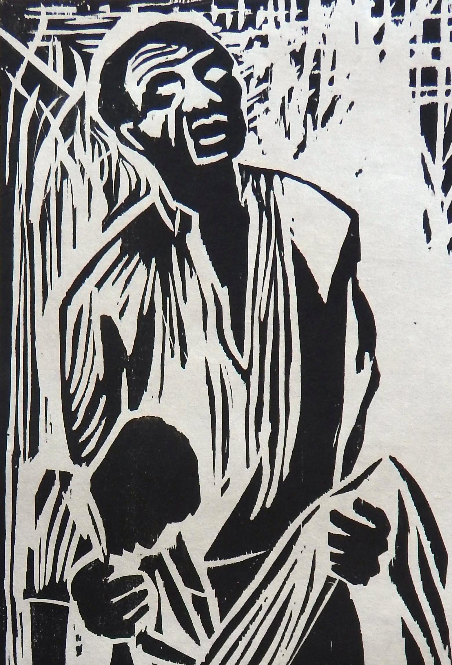 20th Century Herman Volz Original Woodcut, Social Unrest of the 1960's, Social Unrest For Sale