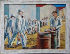 "Factory Workers" American Modern WPA Scene Realism Industrial Depression Era