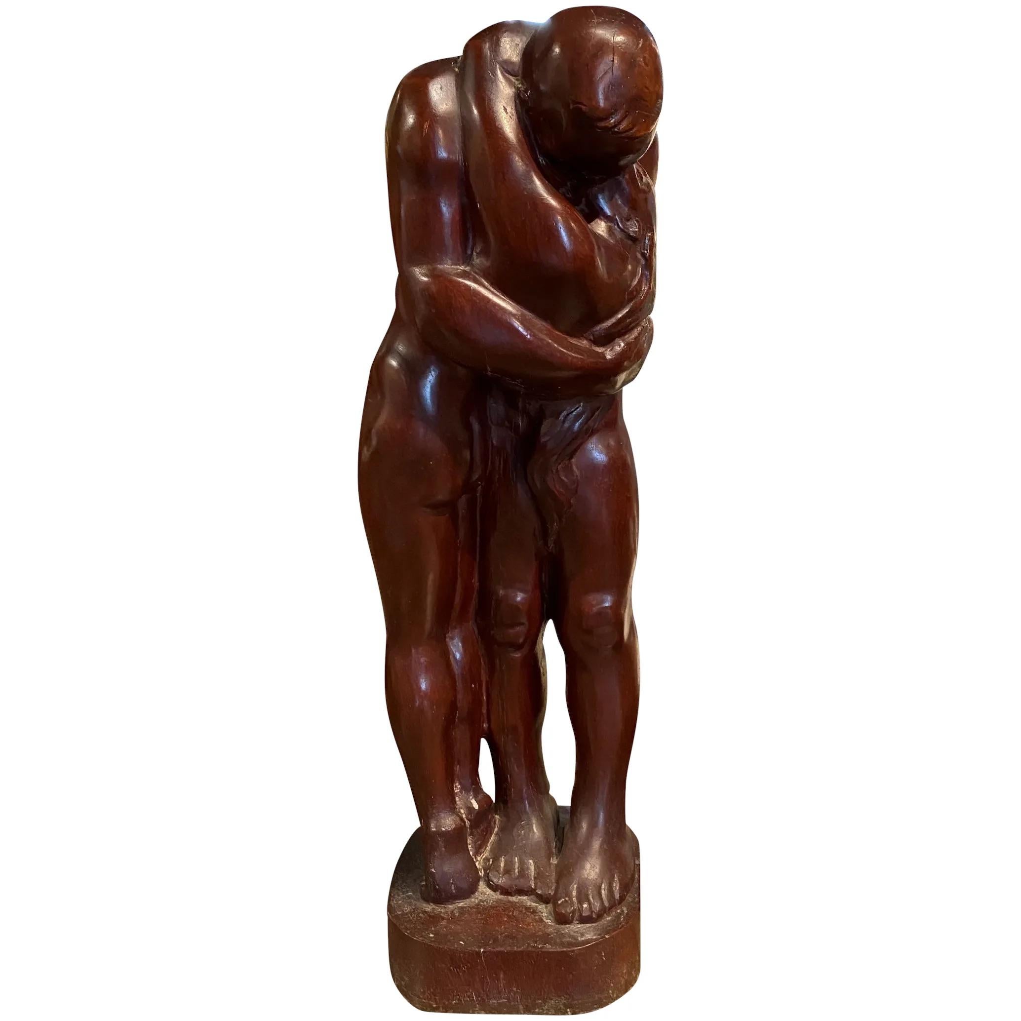 Nacktes Paar, das sich umarmt – Art von Herman Wald