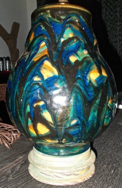 Hermann August Kahler Art Nouveau Ceramic Lamp Base