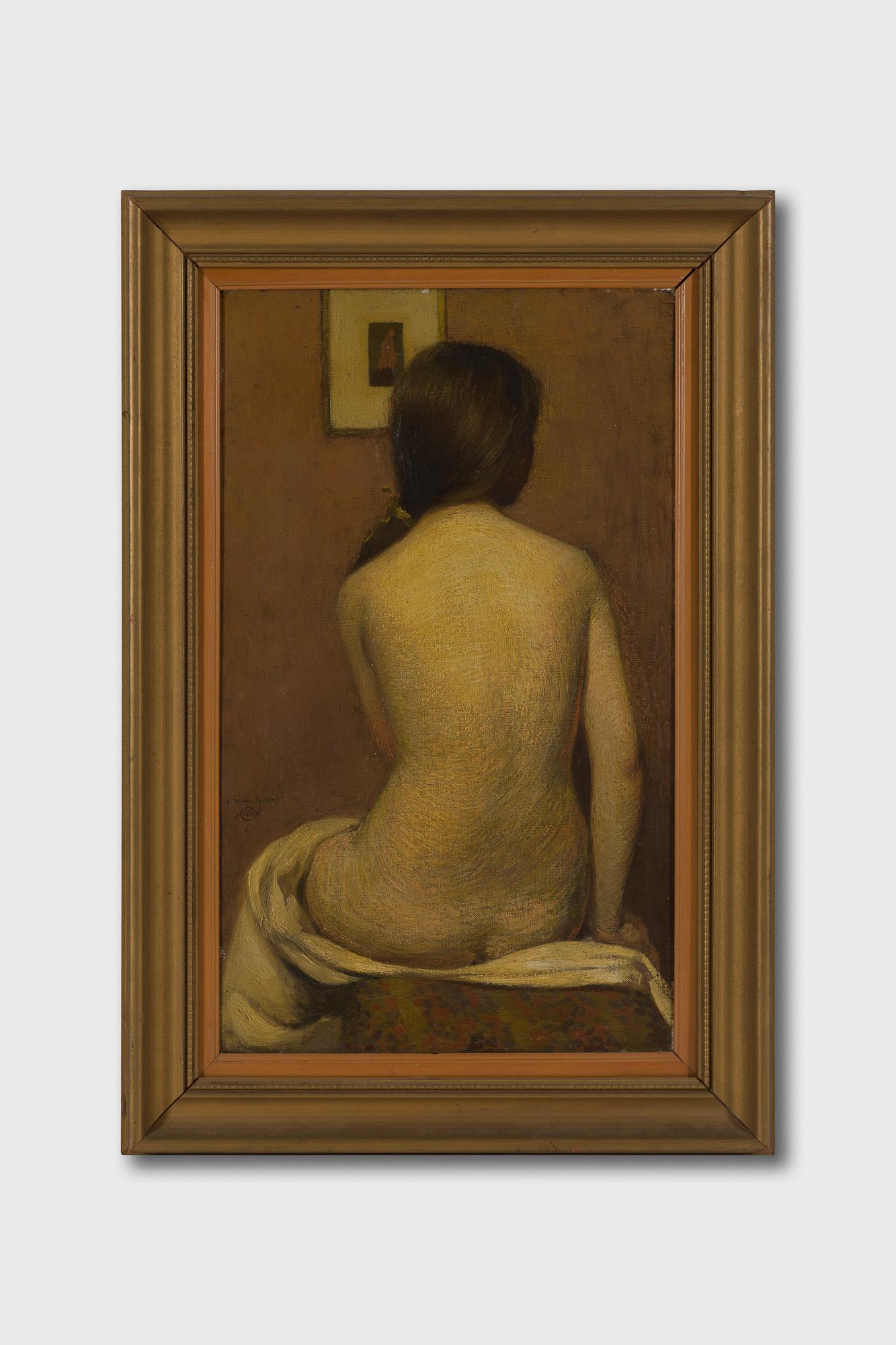 [Femme nue vue de derrière] - Painting de Hermann Dudley Murphy