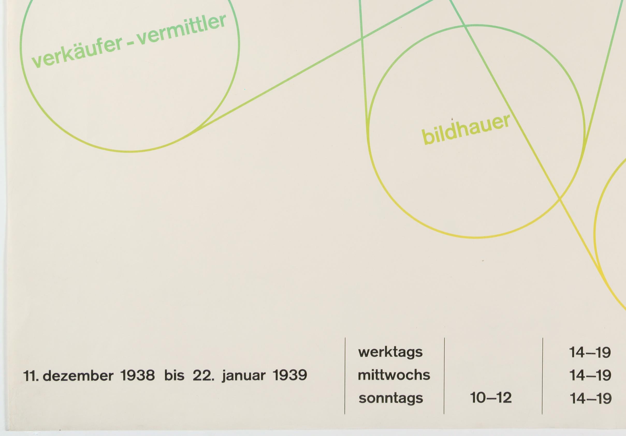 Werkbund - Original Schweizer Ausstellungsplakat – Print von Hermann Eidenbenz