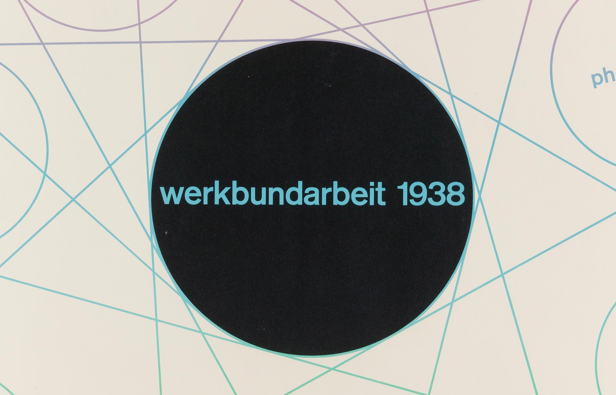 Werkbund - Original Schweizer Ausstellungsplakat (Beige), Print, von Hermann Eidenbenz