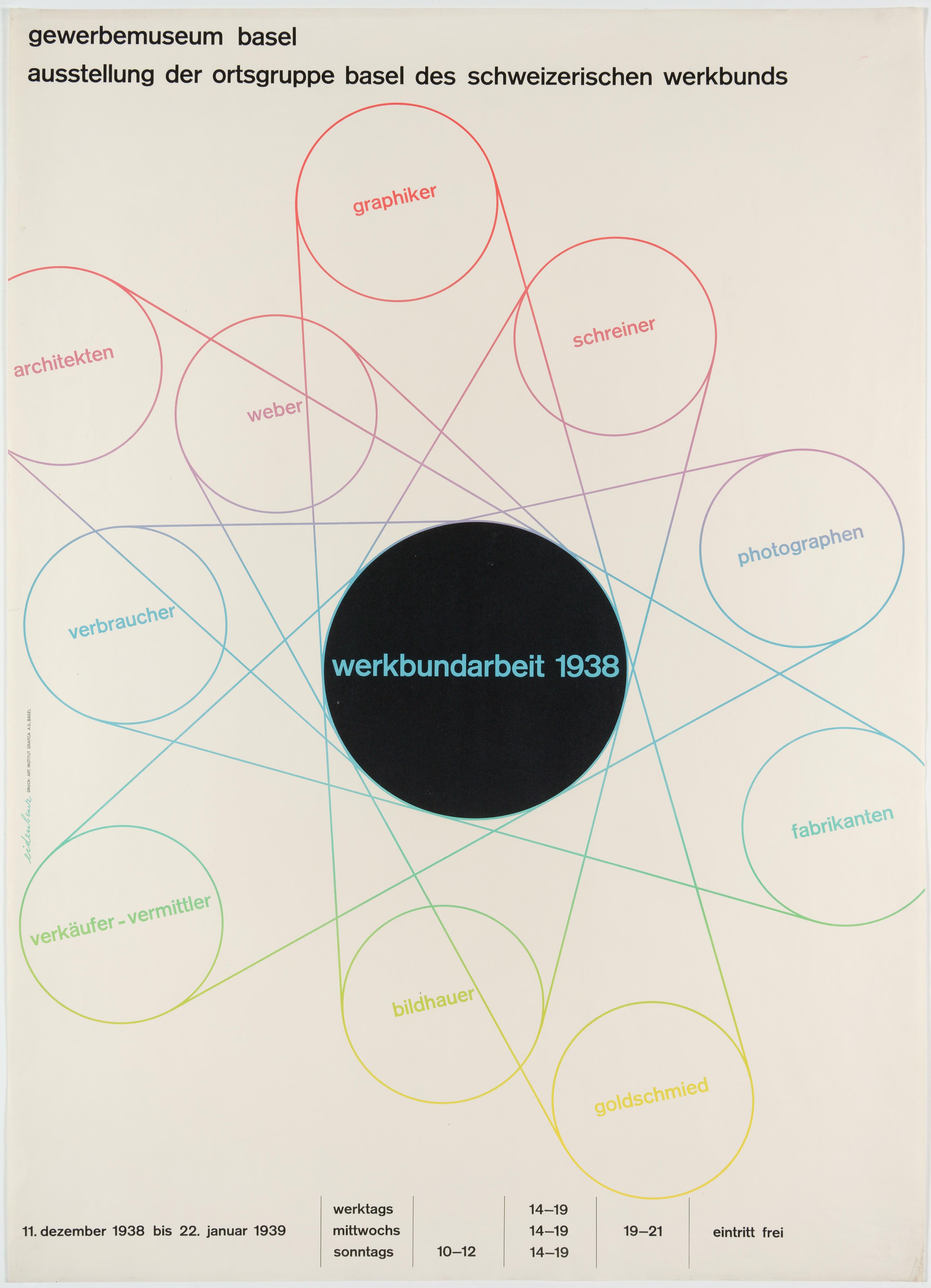 Werkbund - Affiche originale d'une exposition suisse