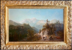 Antique The Rocky Mountains - 19th century American Hudson River School painting