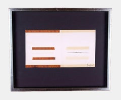 Vintage Collage with metal application / - Rhythm and Reflection -