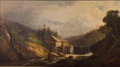 Landscape in Pennsylvania with Mill and Waterfall, HG Simon