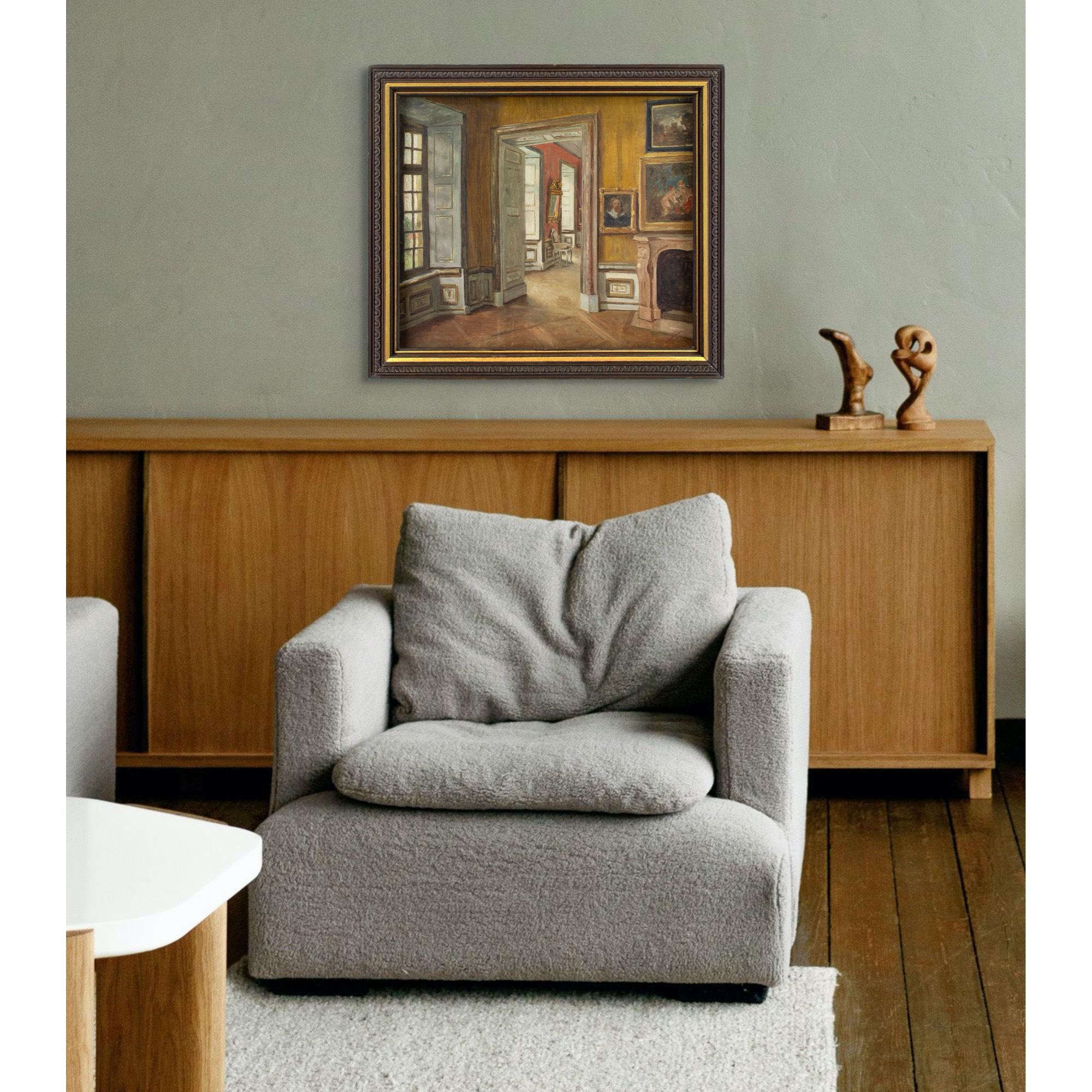 A. Hermwich, Interno di palazzo, Pittura a olio 1
