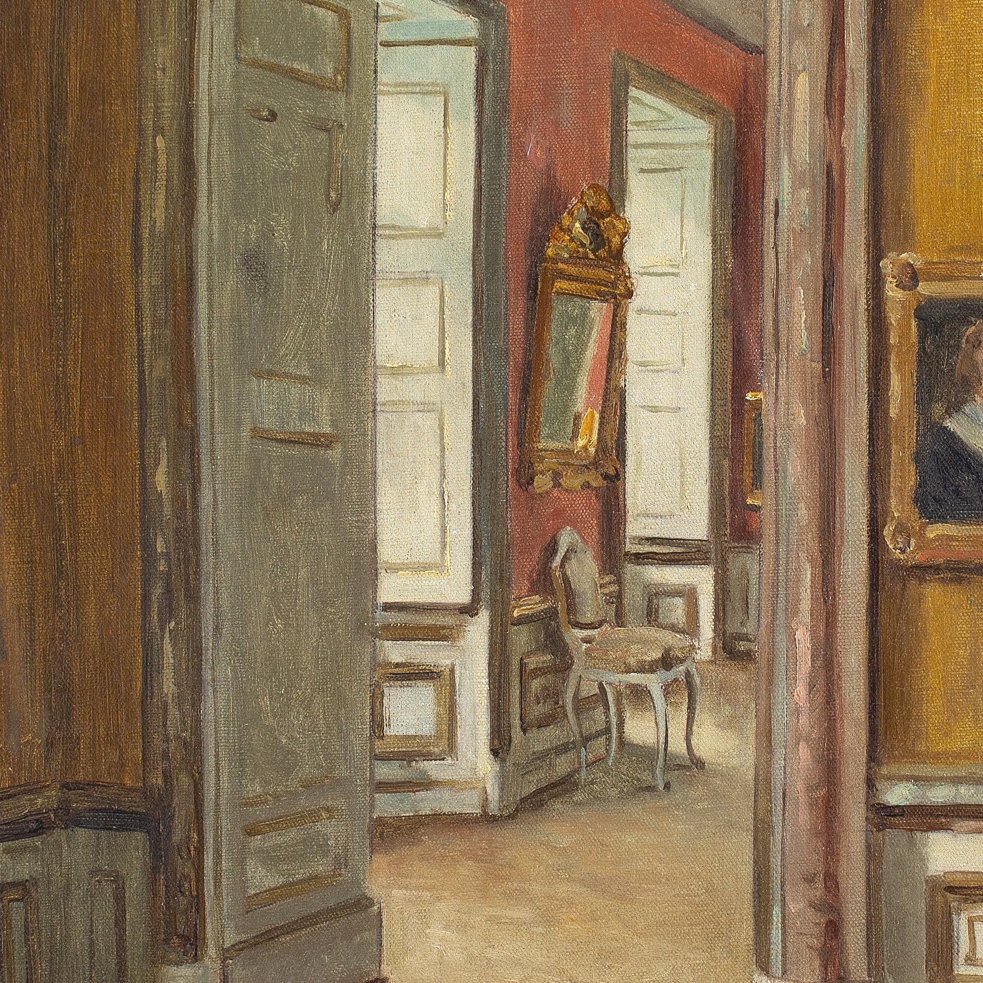 A. Hermwich, Interno di palazzo, Pittura a olio 2
