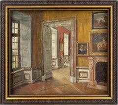Hermann Hartwich, intérieur de palais, peinture à l'huile 
