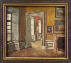 A. Hermwich, Interno di palazzo, Pittura a olio