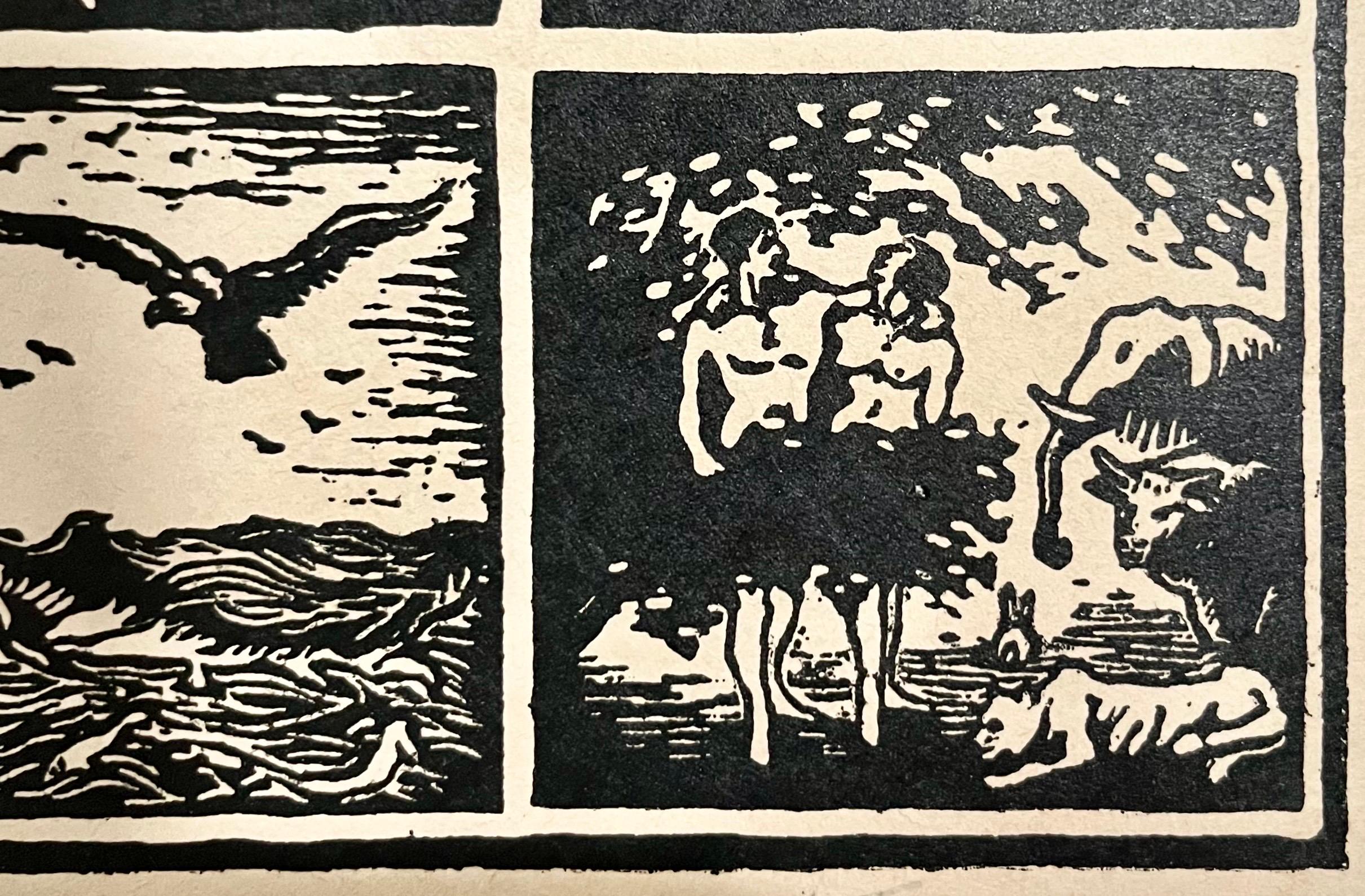 Rara xilografía judía alemana de 1922 Sión xilografía Hermann Fechenbach en venta 1