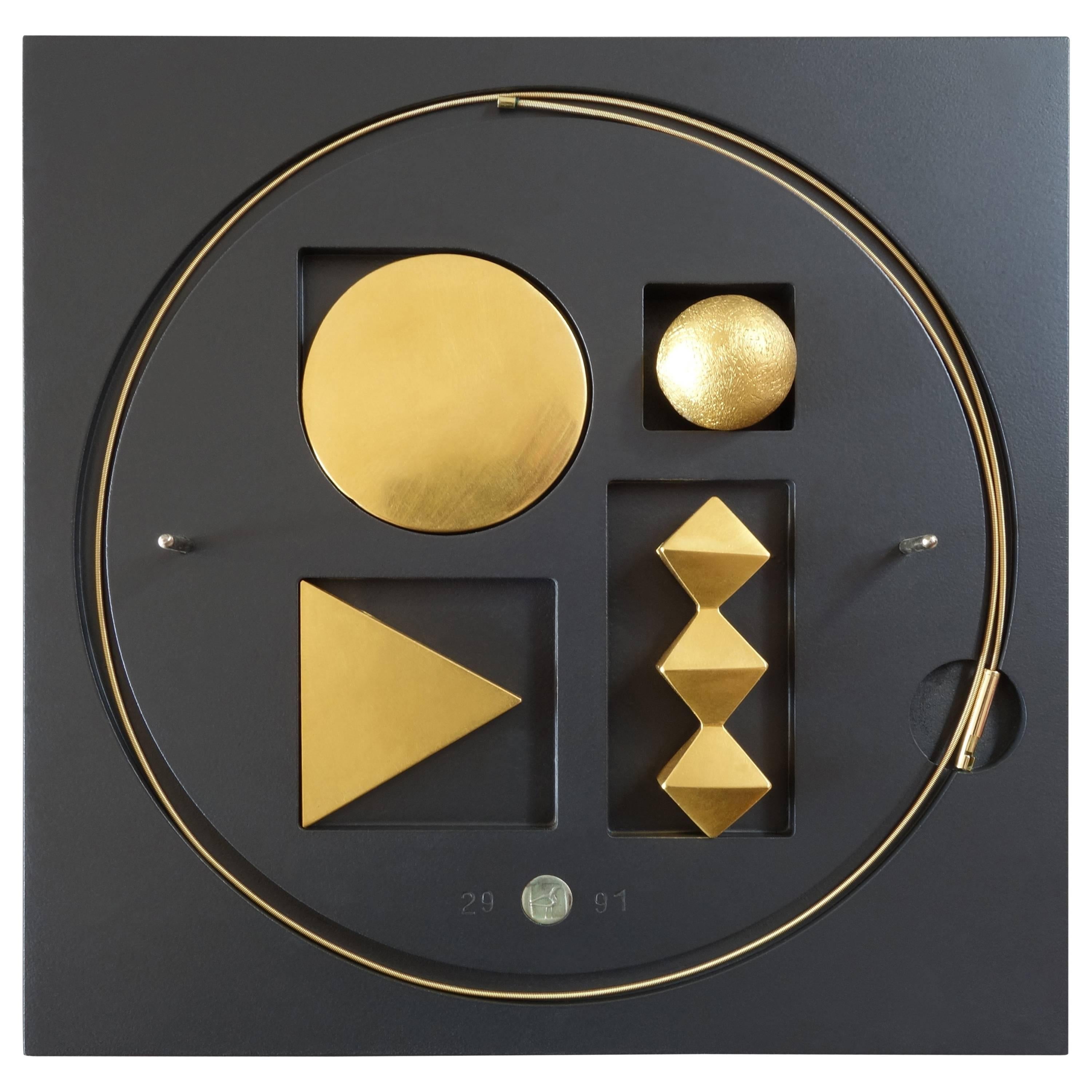Hermann Jünger Postmodernist Gold and Gold-Plated Variable Necklace For Sale