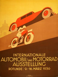 Original Vintage Poster by Hermann Kosel - Internationale Automobil und Motorrad