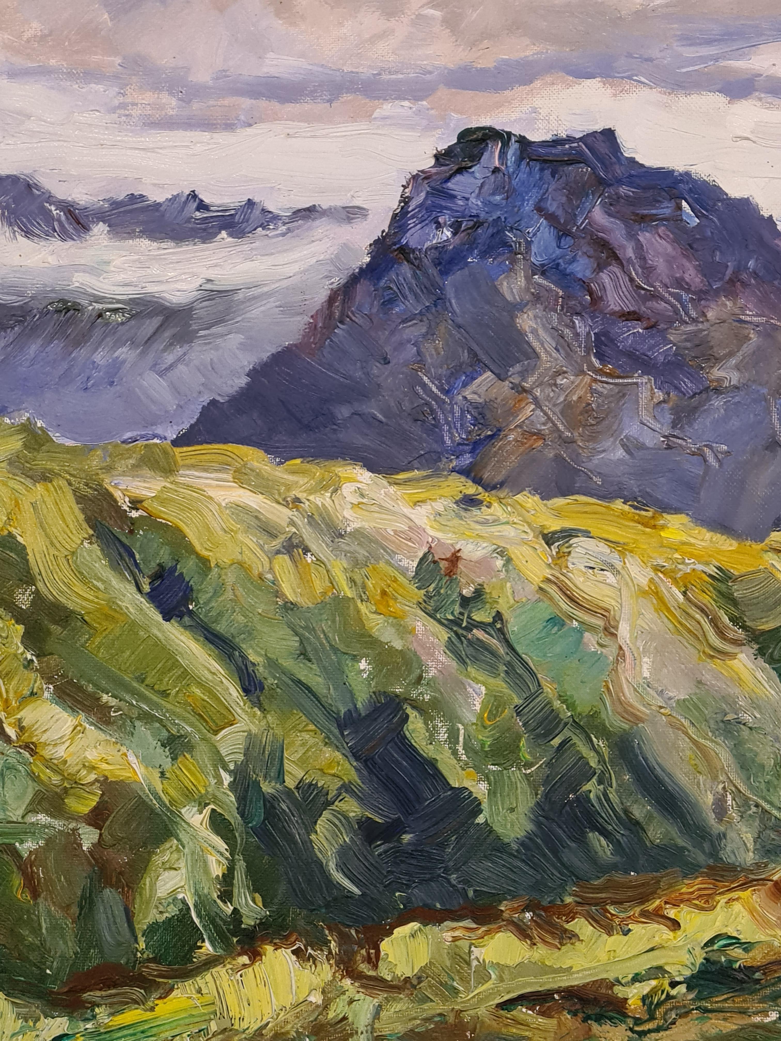 mountain scape painting