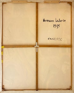 Hermann Lederle Canopic 1985 Signed Oil Painting Figurative Abstract Painting