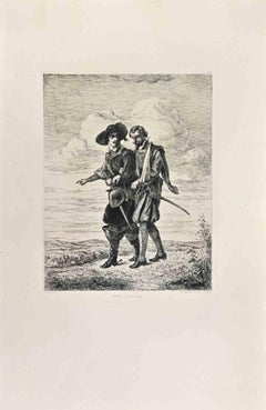 Apres la Bataille – Radierung von Hermann Maurice Cossmann – Apres la Bataille – 1860er Jahre