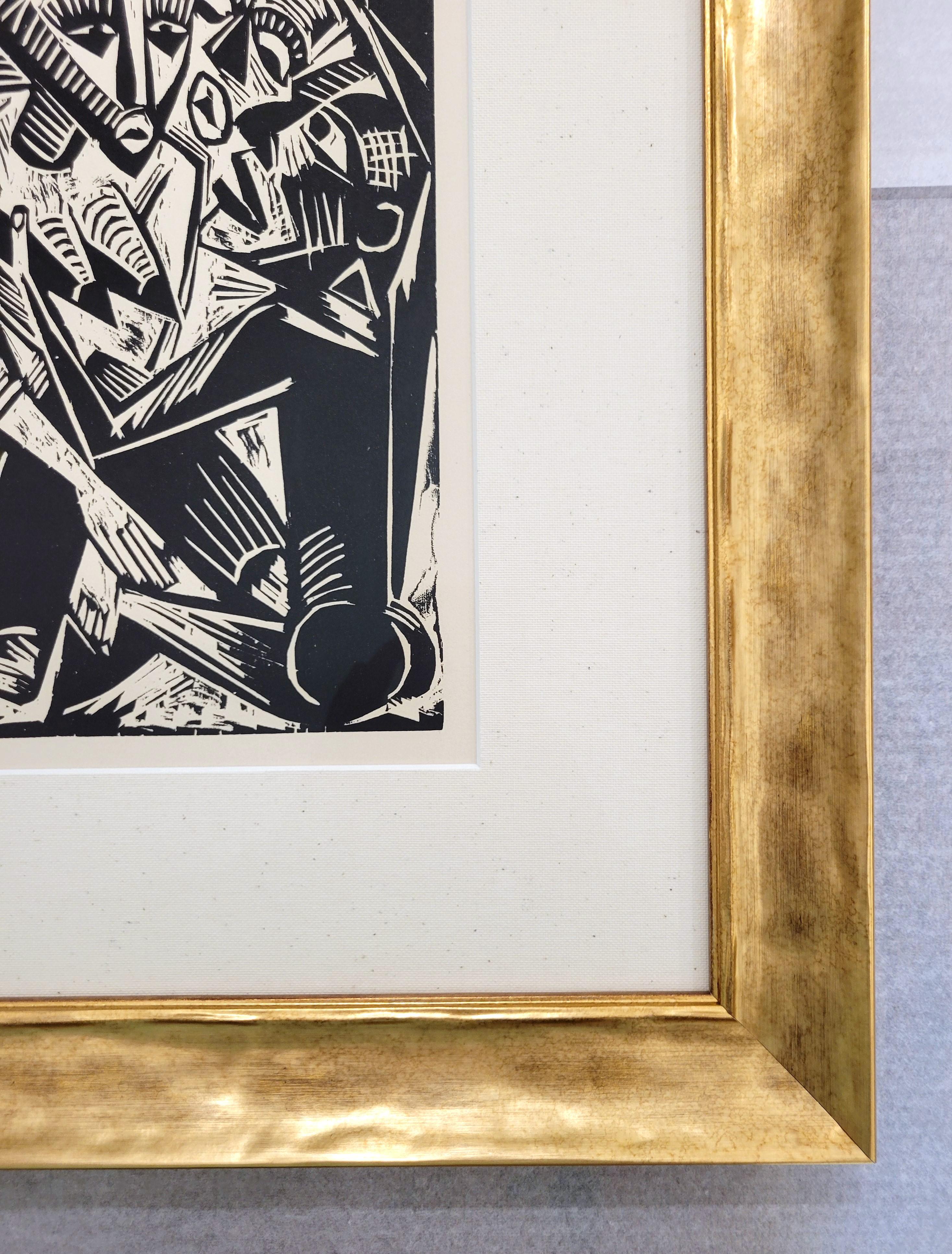 Weib Vom Manne Begehrt (Mujer Deseada por el Hombre) /// Max Pechstein Xilografía Moderna en venta 3