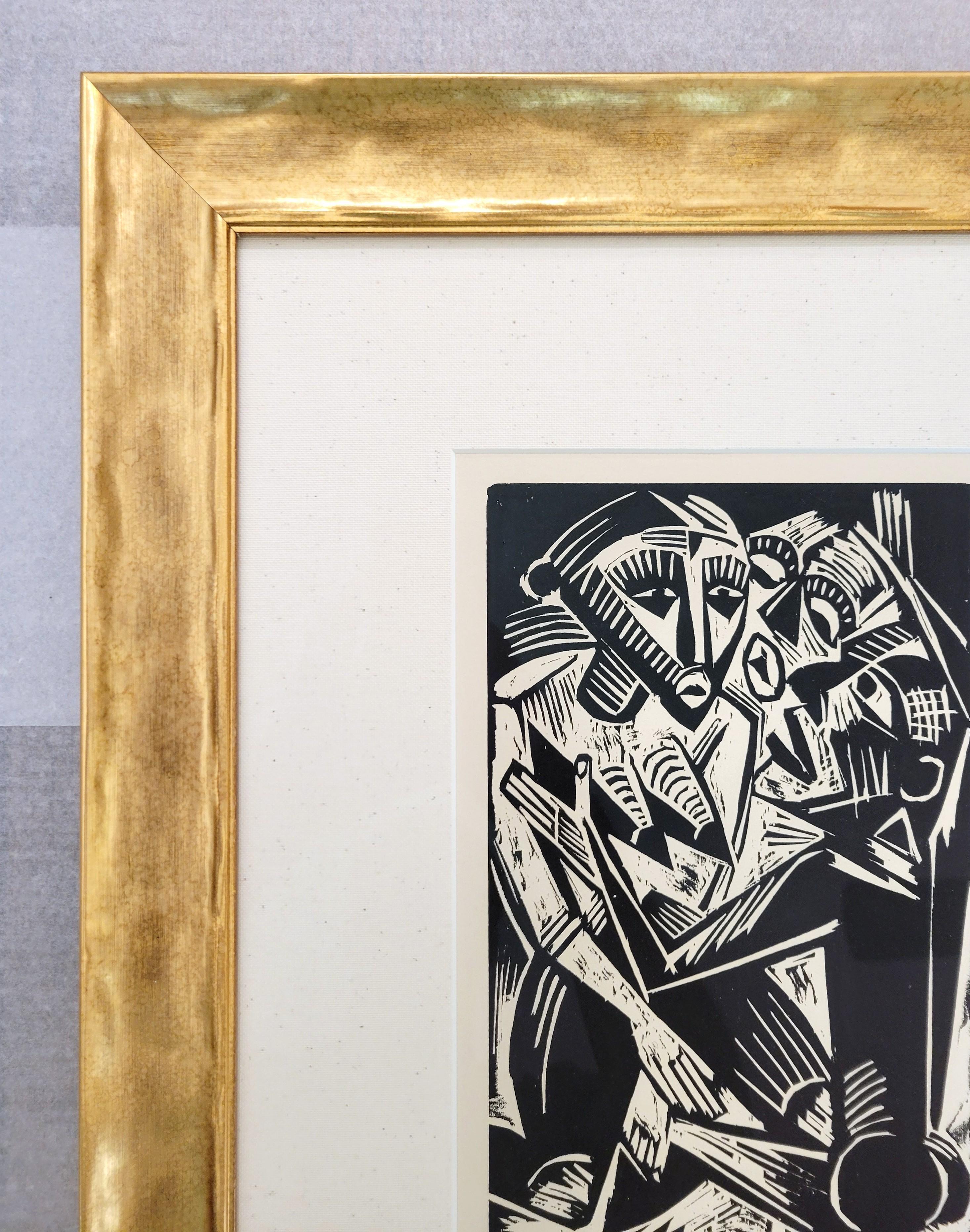 Weib Vom Manne Begehrt (Mujer Deseada por el Hombre) /// Max Pechstein Xilografía Moderna en venta 1