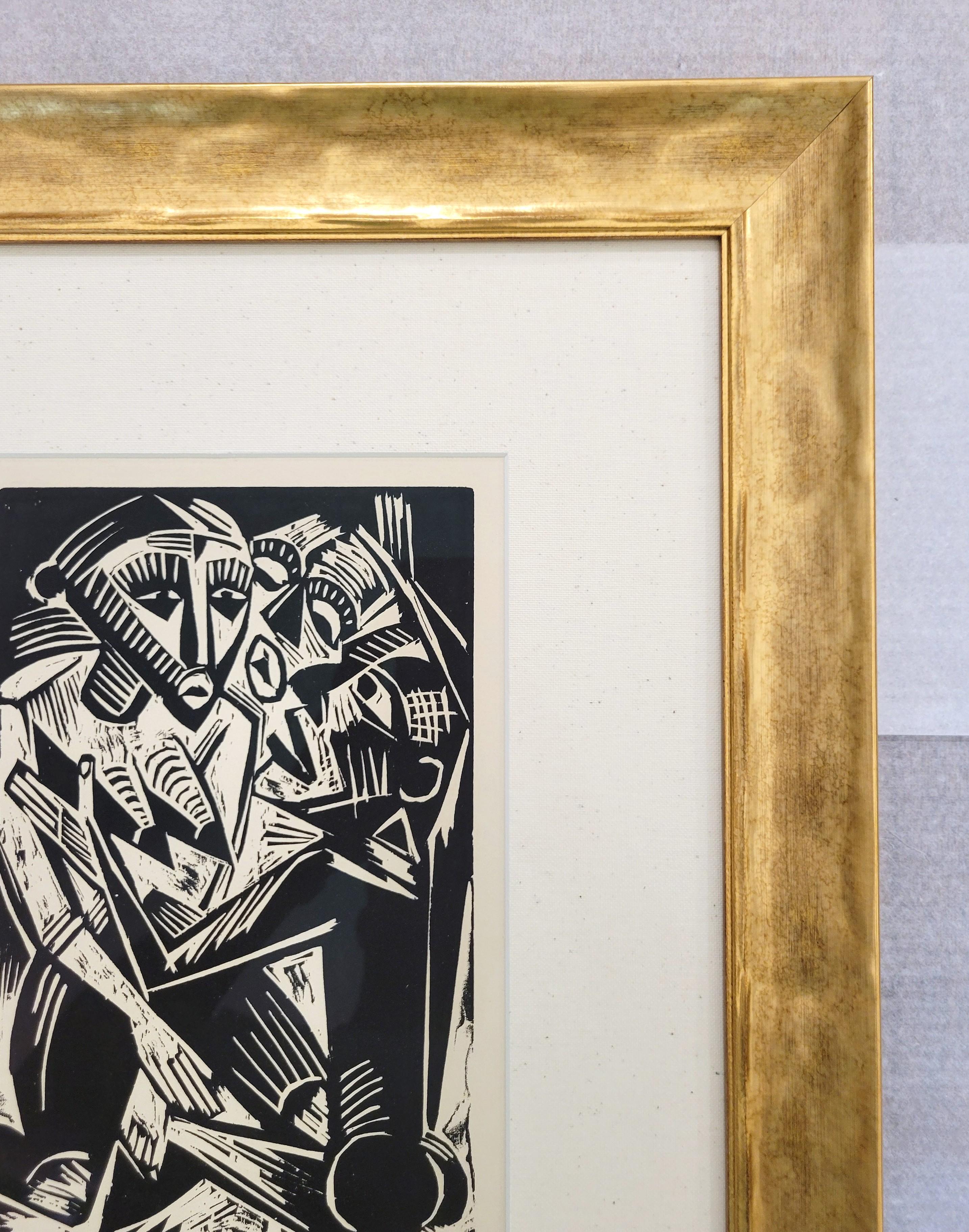 Weib Vom Manne Begehrt (Mujer Deseada por el Hombre) /// Max Pechstein Xilografía Moderna en venta 2
