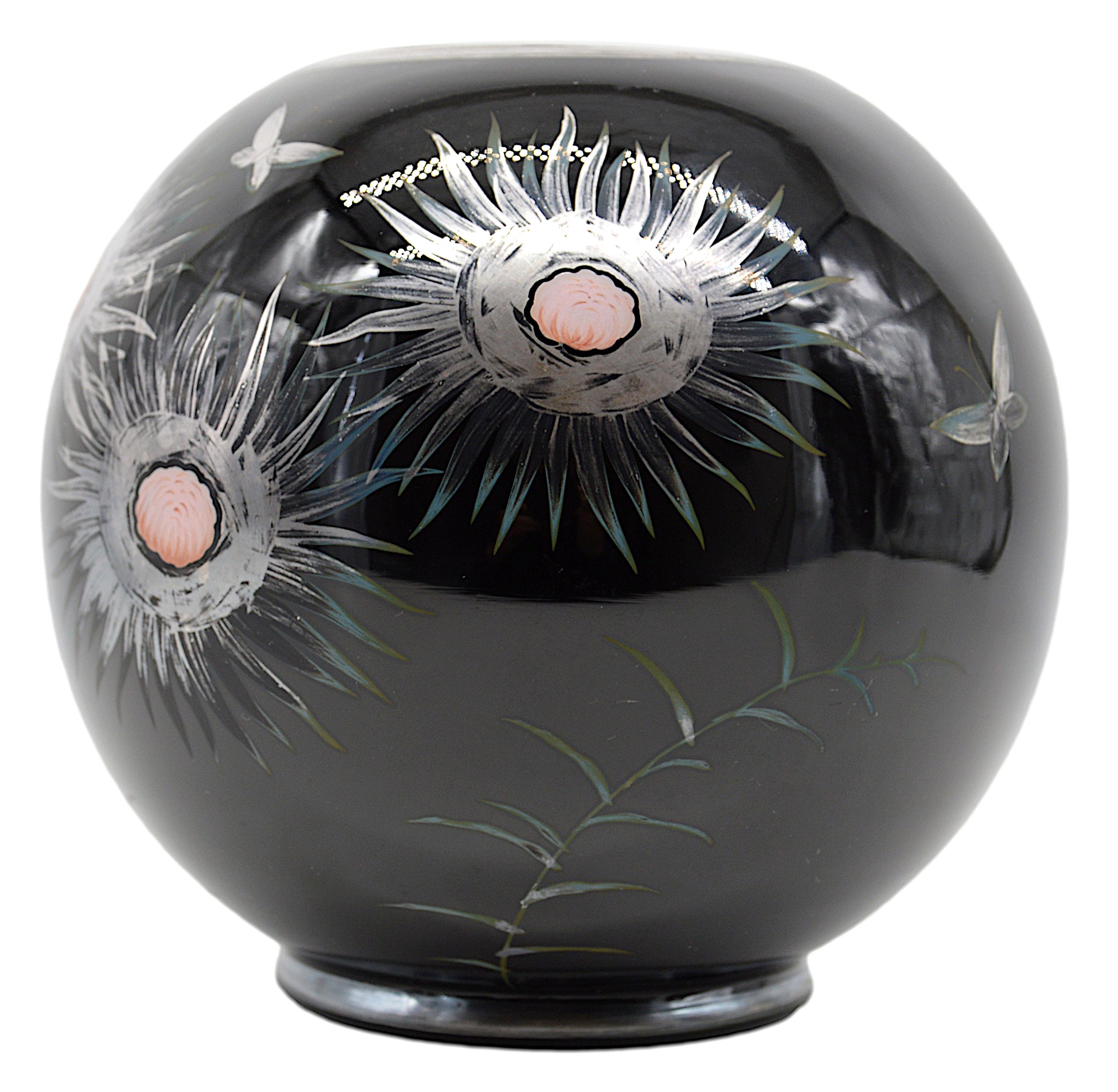 Art Déco Vaso in vetro Art Deco di A. Michel, 1920 in vendita