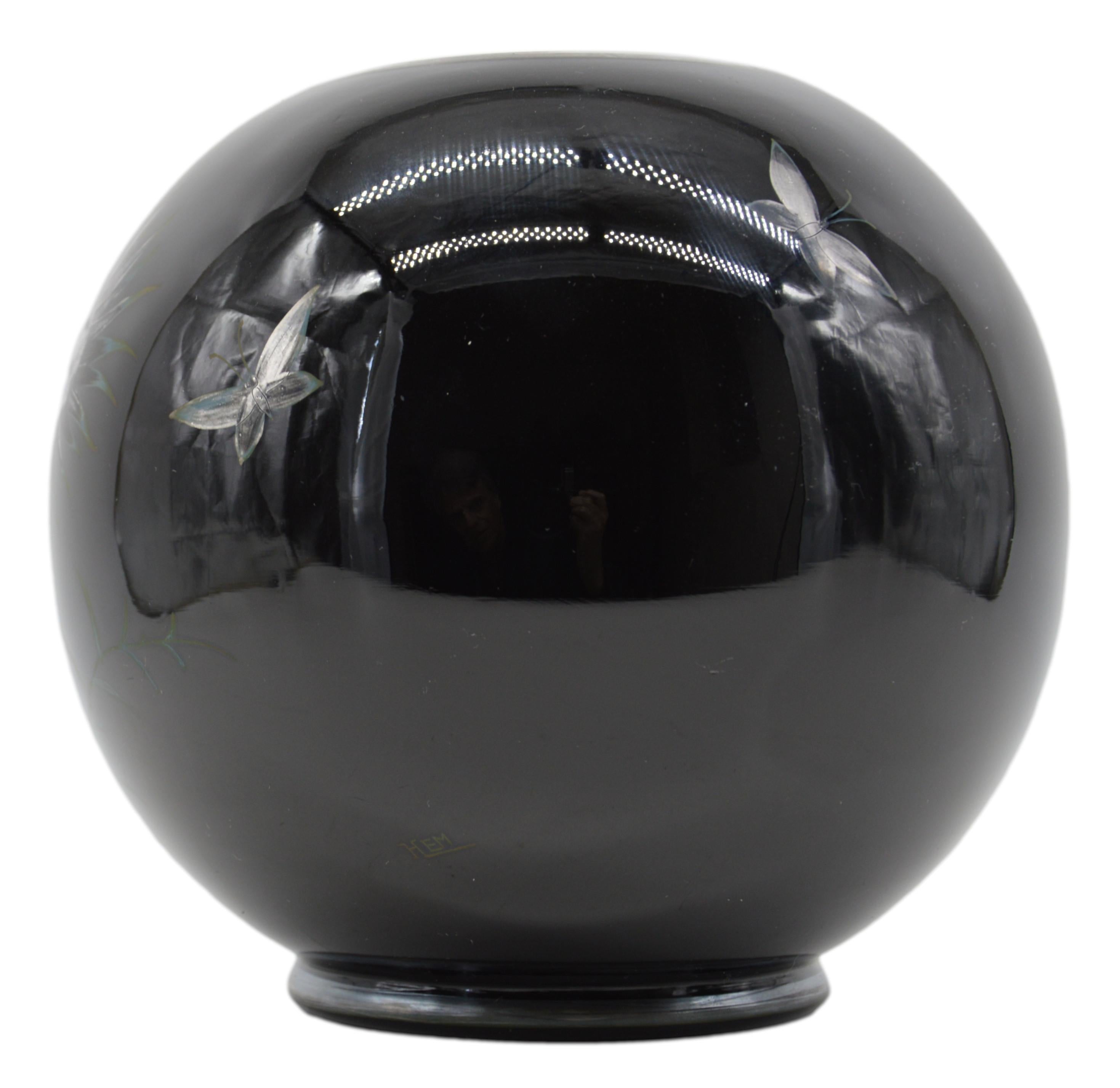 Francese Vaso in vetro Art Deco di A. Michel, 1920 in vendita