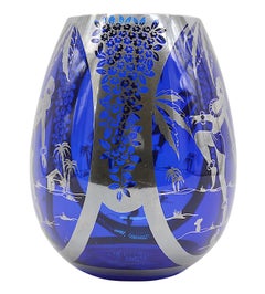 Vaso in vetro Art Deco di A. Michel, 1920