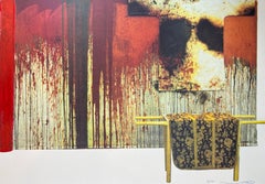 Hermann Nitsch - Übermalte Bild-Lithographien - coloreado a mano por el artista -71 x 101