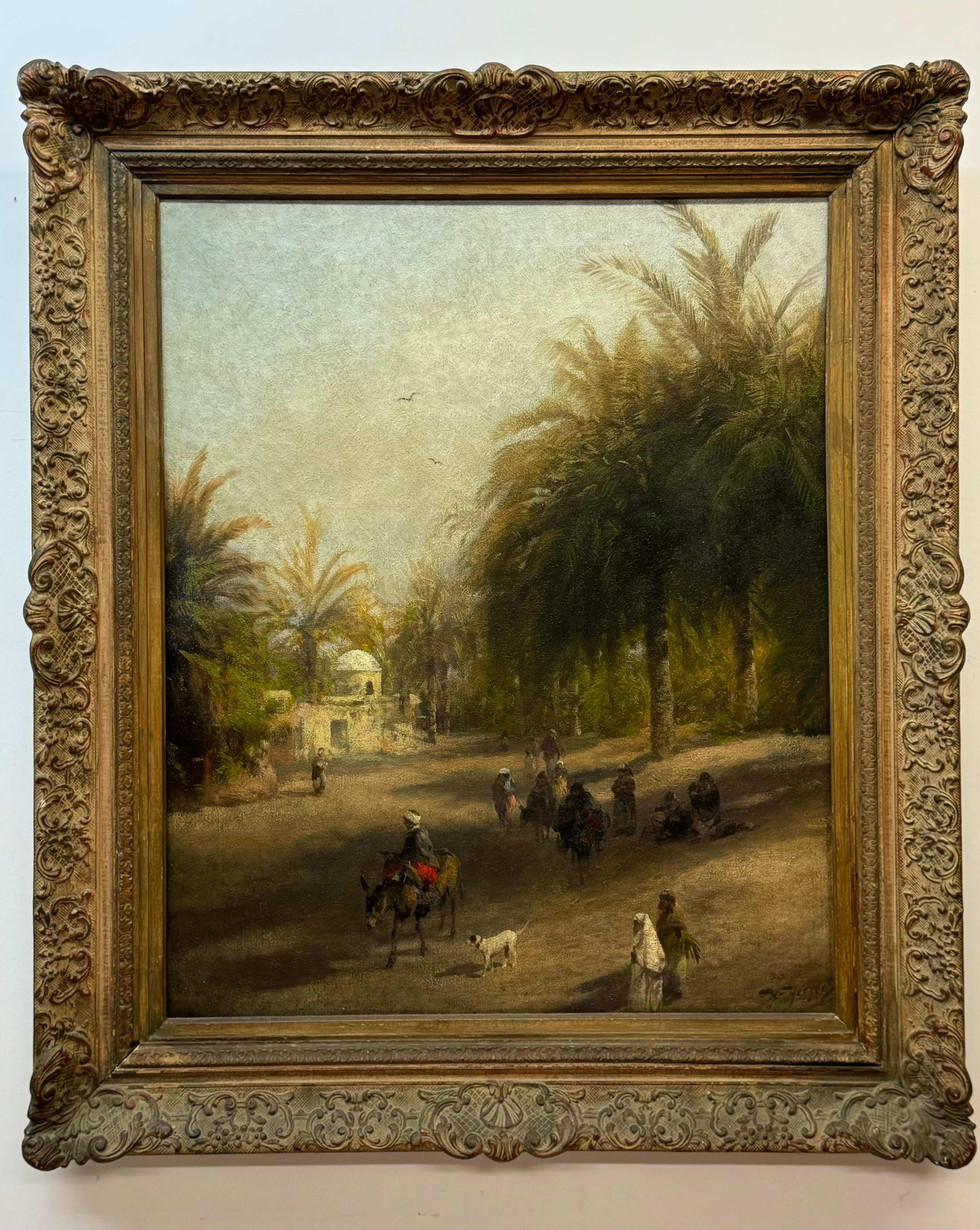 Herman Herzog 1832-1932 scène du Moyen-Orient - Painting de Hermann Ottomar Herzog
