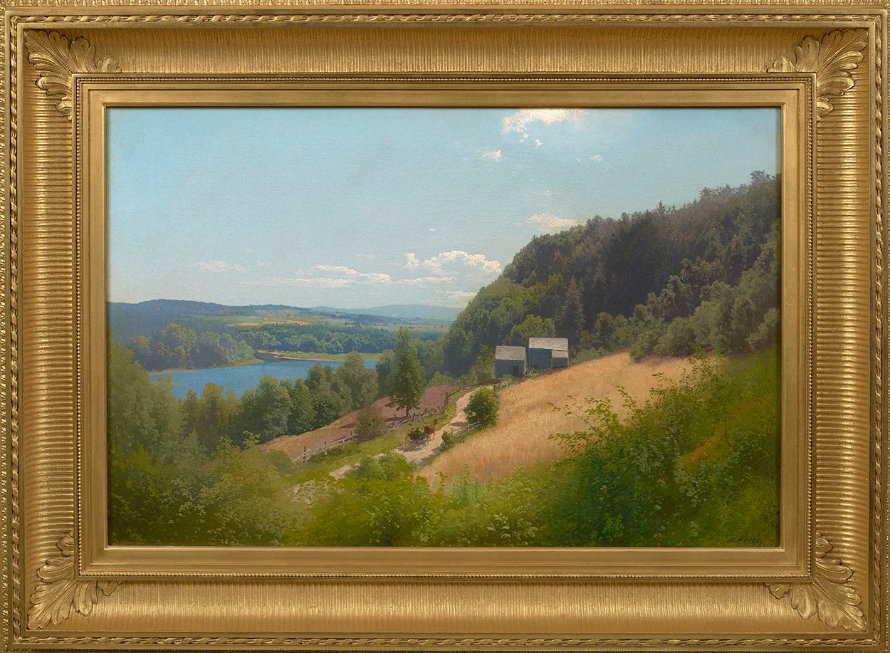 Sommer auf dem Delaware-Fluss – Painting von Hermann Ottomar Herzog