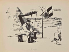 Lithographie „ Territorial“ von Hermann Paul – frühes 20. Jahrhundert