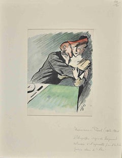 Non, mon chéri, j'ai eu trop peur le mois ...- Litografía de Hermann Paul -década de 1890
