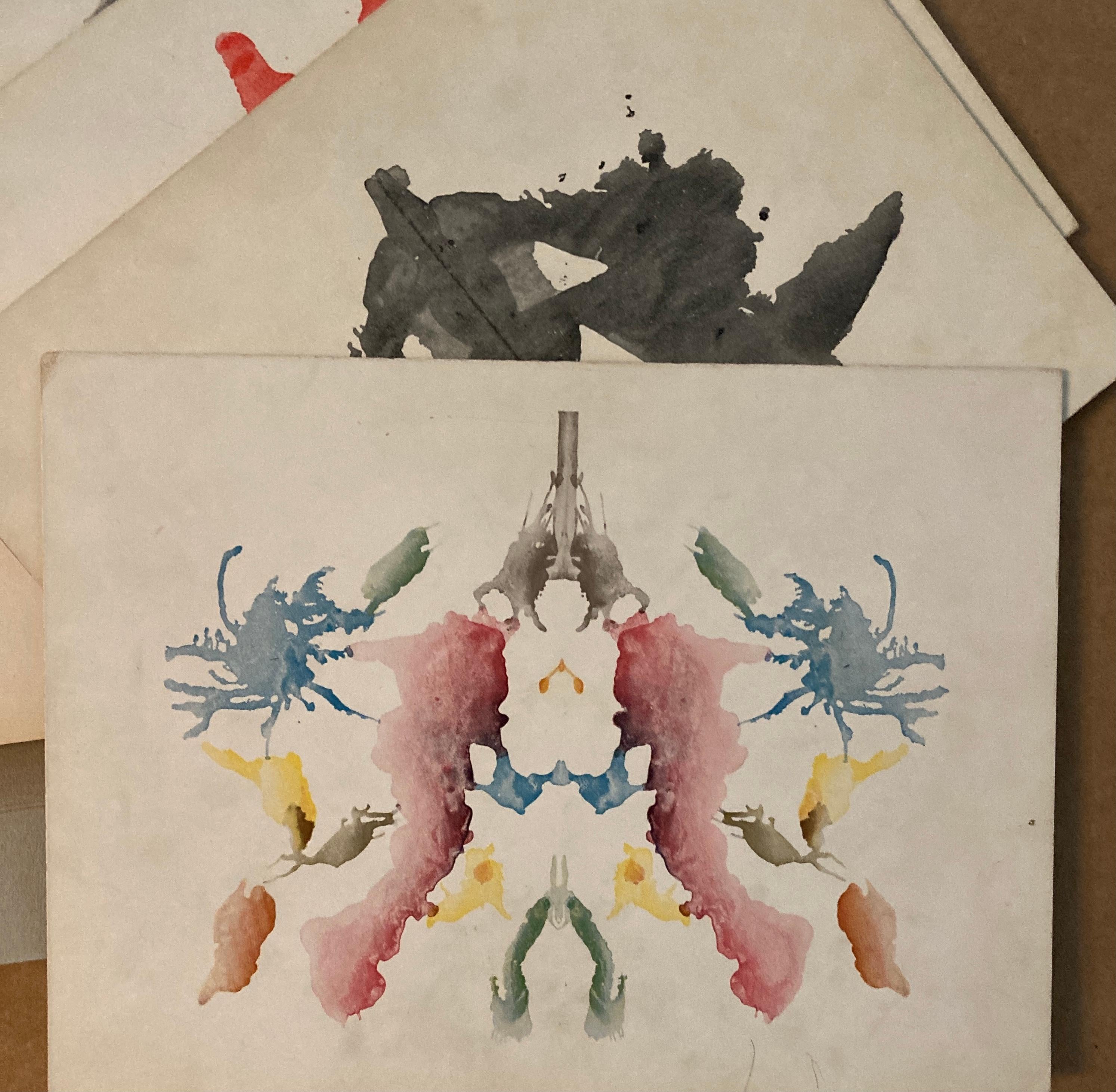 Vintage Set of Ten Hermann Rorschach Inkblot Tests or Psychodiagnostic Plates For Sale 1