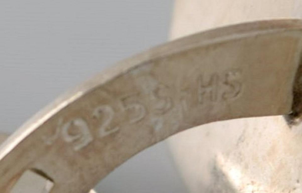 Hermann Siersbøl, Denmark, a Pair of Modernist Cufflinks in Sterling Silver 1