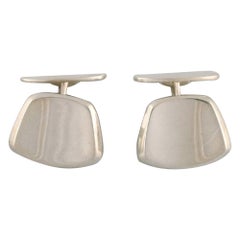 Hermann Siersbøl, Denmark, a Pair of Modernist Cufflinks in Sterling Silver