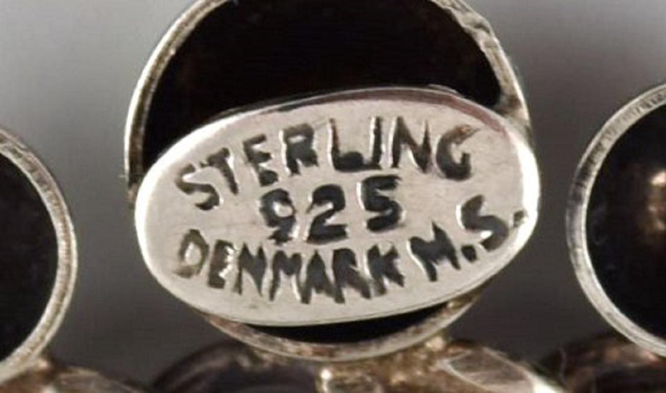 Women's Hermann Siersbøl, Denmark, Modernist Brooch in Sterling Silver