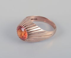 Hermann Siersbøl. Men's gold ring in Art Deco style. Mid-20th C.