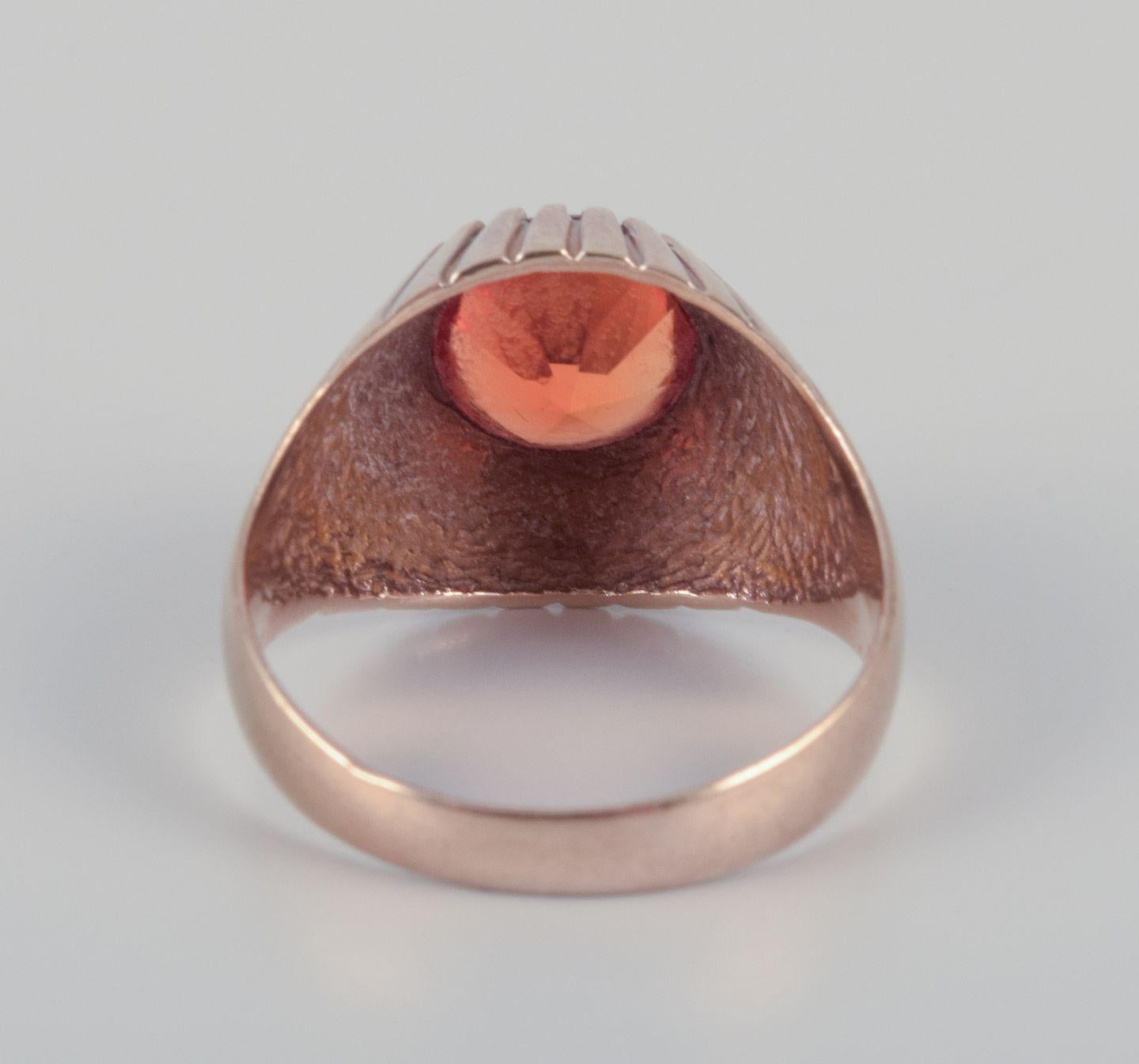 Hermann Siersbøl. Men's gold ring in Art Deco style. Mid-20th C. For Sale 2