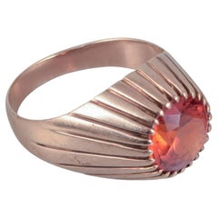 Hermann Siersbøl. Men's gold ring in Art Deco style. Mid-20th C.