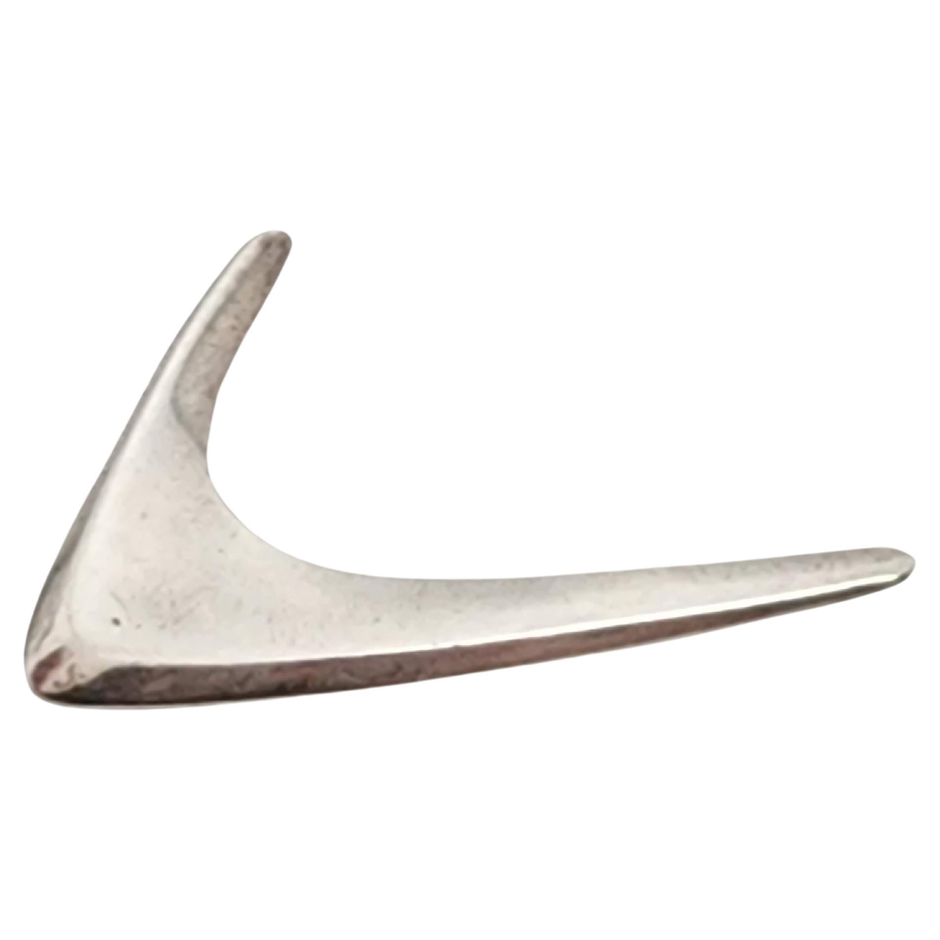 Hermann Siersbol Denmark Sterling Silver Boomerang Pin/Brooch #15132
