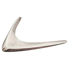 Spilla/spilla a forma di boomerang in argento sterling Hermann Siersbol Denmark #15132