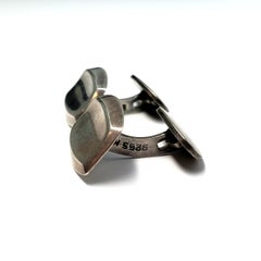 Hermann Siersbol Large Sterling Silver Cuff Links Denmark