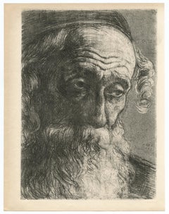 "Old Jew from Jaffa" original etching