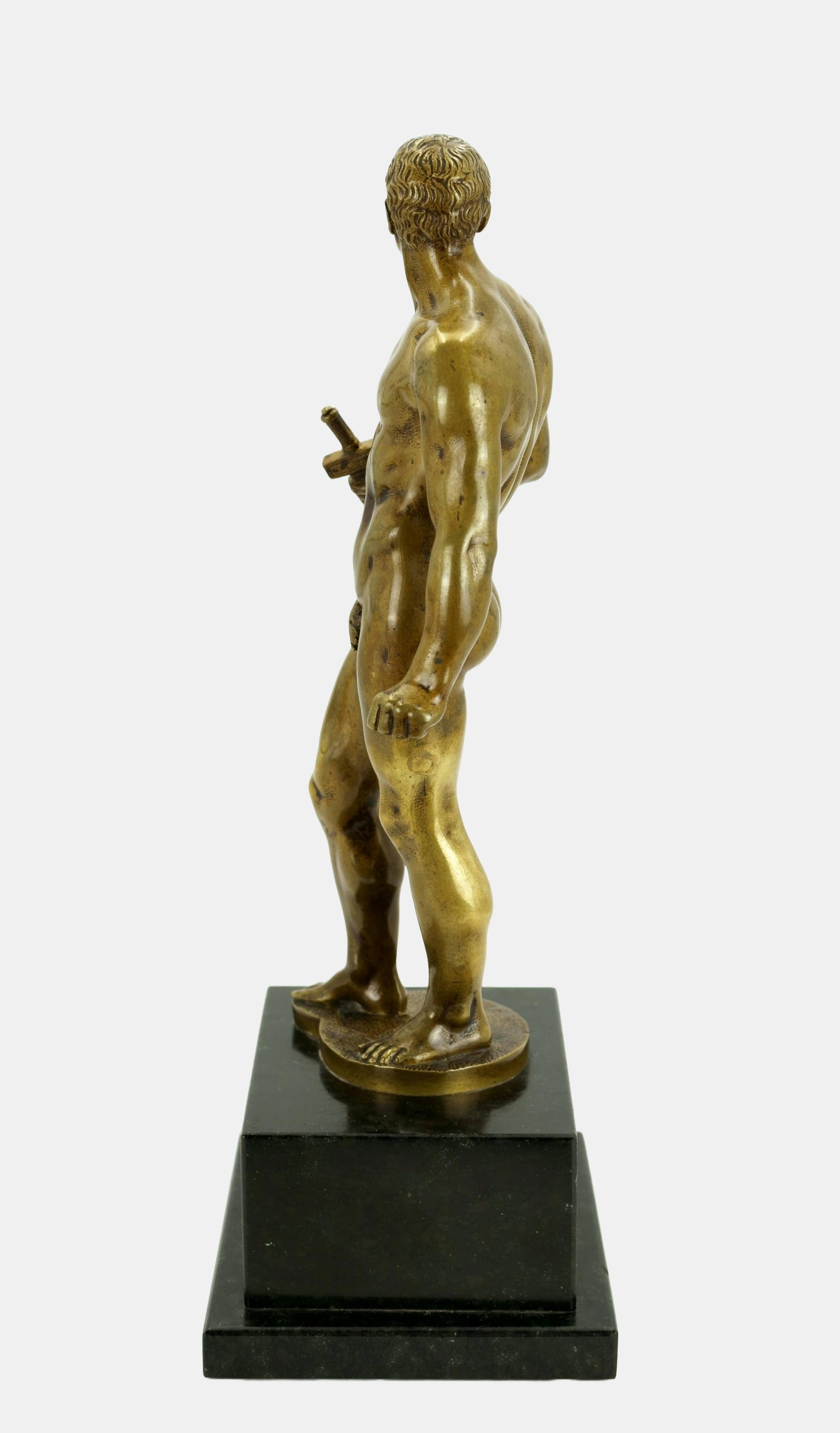 Naked warrior with short sword / - The New Hercules - - Art Deco Sculpture by Hermann Volz